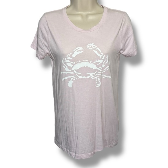 J. Crew Factory Women’s Collector Tee Crab Graphic Light Pink Size XS - Picture 1 of 5